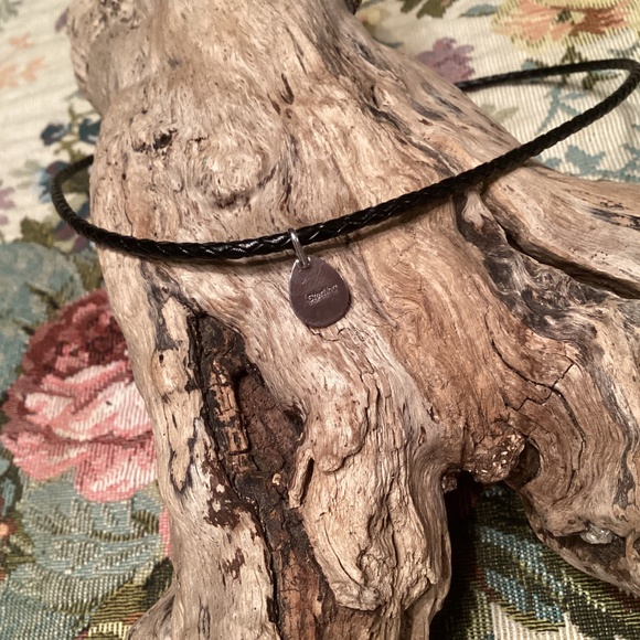 Black Braided Leather Cord 925 Bear Claw Turquoise Pendant Necklace 20” - Picture 4 of 5